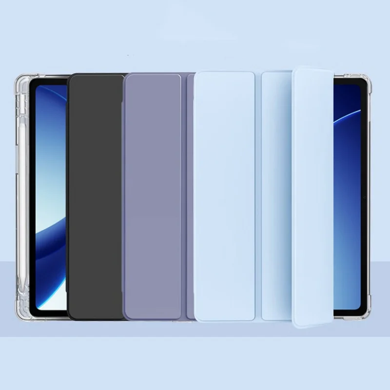 

Чехол для OnePlus Pad Go 2 12.1 дюйма 2025 с держателем для стилуса, прозрачный, с мягкой задней панелью и подставкой, для планшета OPPO Pad Air 5, чехол-накладка