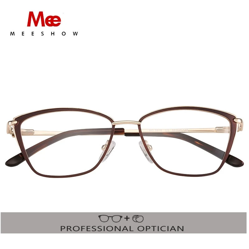 

Meeshow Classic Round Prescription Glasses Women Myopia Prescription Eyeglasses Male Business Style full Optical frame Eyewear
