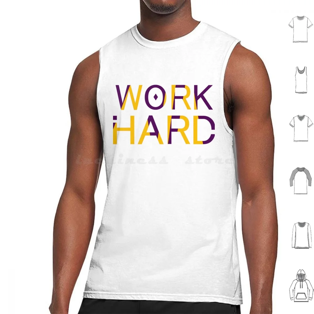 Work Harder-Motivational Design Tank Tops Print Cotton Workharder Motivational Inspiration Dedication Perseverance