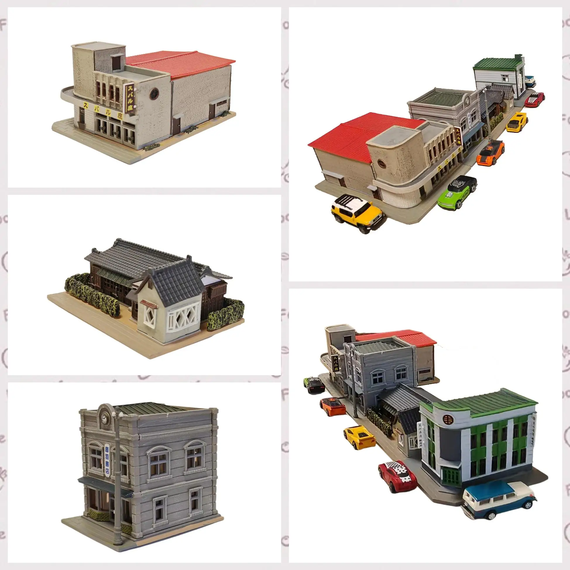 Diorama 1/150 Sceny z ulic Tokio z 2005 roku Model budynku Japoński model kina zestawy modelarskie DIY Akcesoria do widoków miejskich ulic