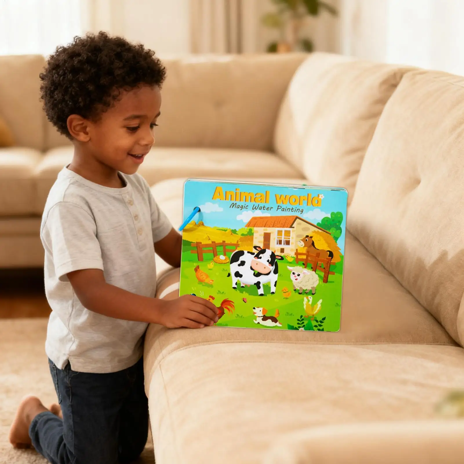 Livres de peinture à l'eau pour enfants, livre de coloriage à l'eau réutilisable, fournitures d'art éducatives, cadeau pour les tout-petits de 3 à 8 ans, garçons et filles