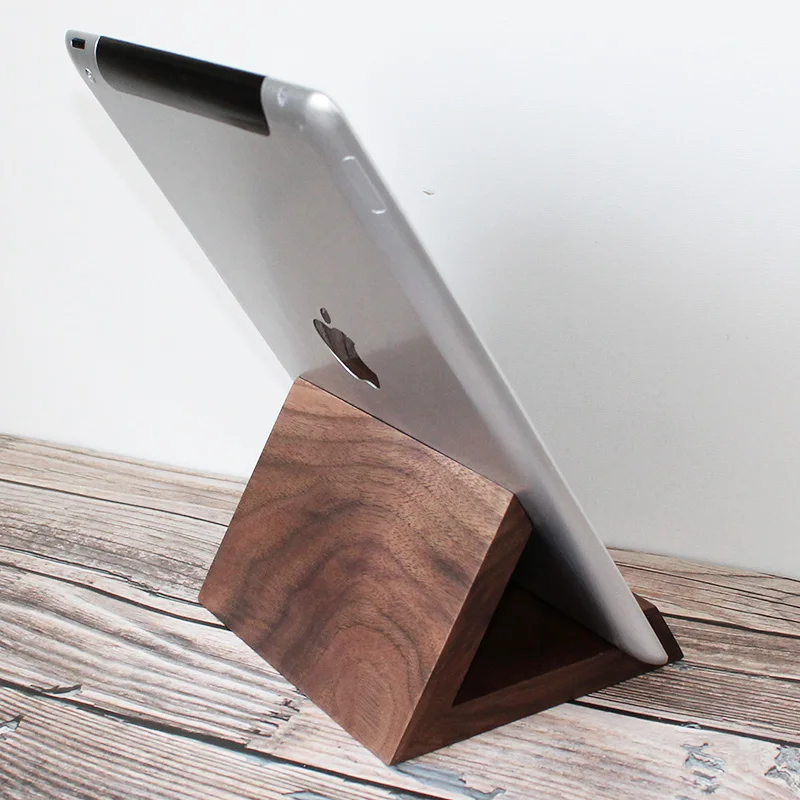 Solid wood tablet bracket, desktop bedside dual-purpose, wooden mobile phone computer support frame