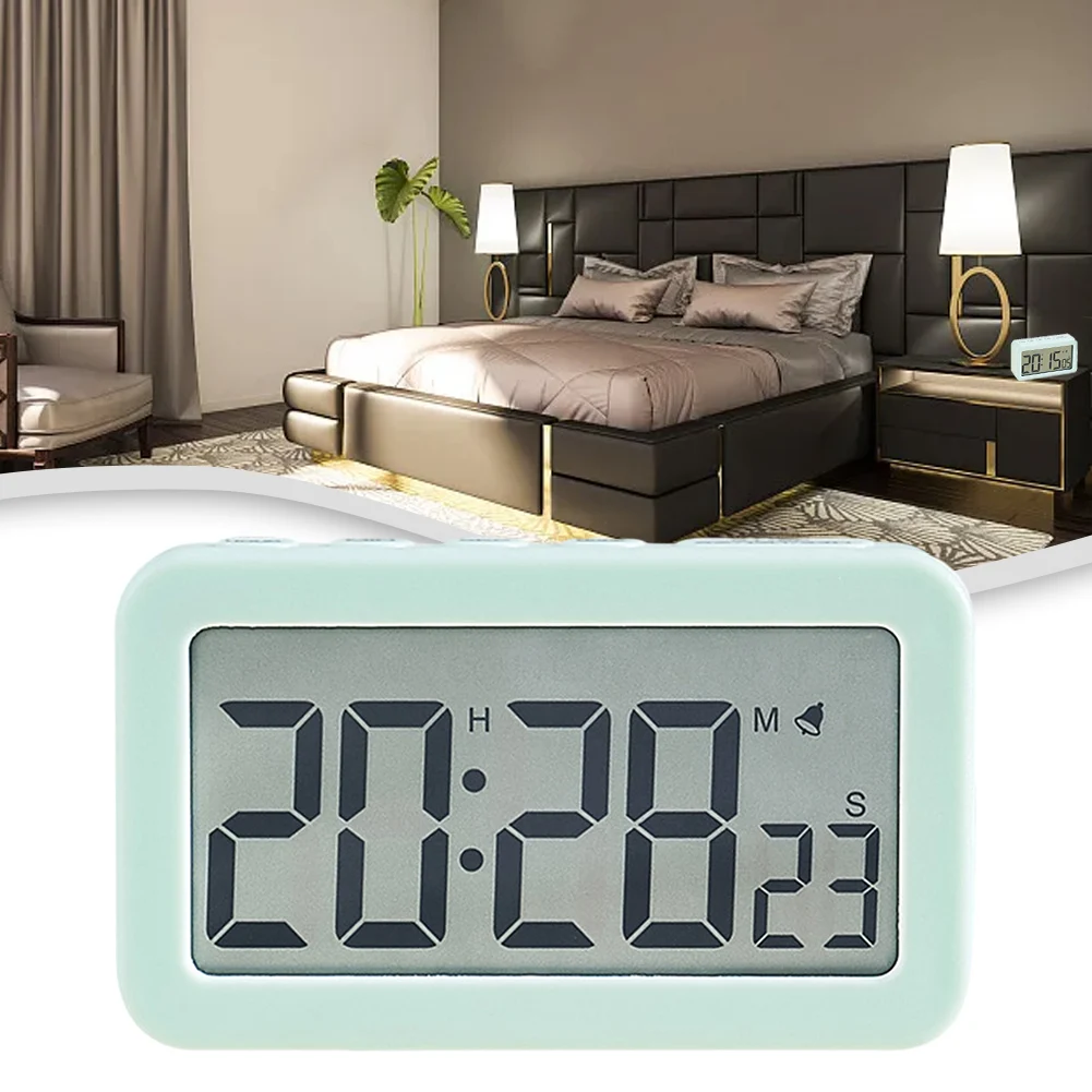 White Pink Light Green LED Digital Alarm Clock With 12 24 Hour Date Display Countdown Snooze Mode For Home Bedroom Desk