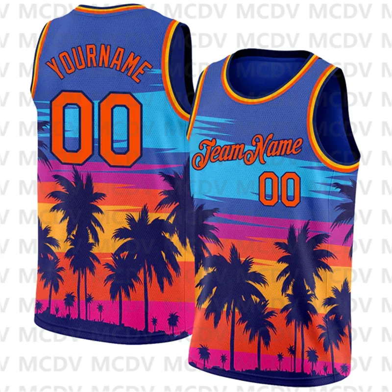 

Custom Teal Gold-White 3D Pattern Tropical Hawaii Leaves Authentic Basketball Jersey