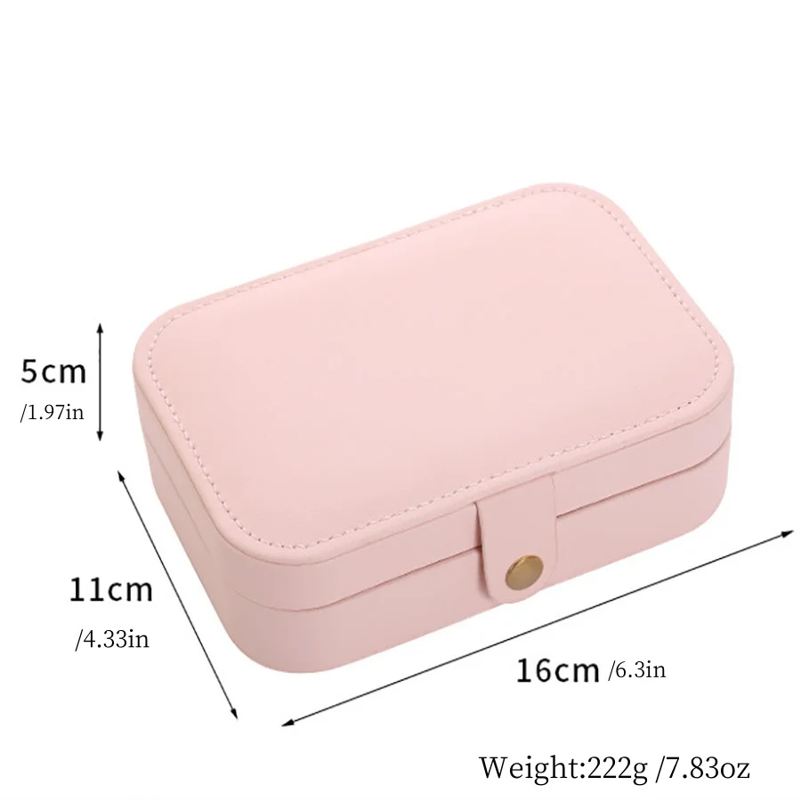 Women\'s Jewelry storage box portable storage jewelry box earrings necklaces packaging jewelry storage box household rings