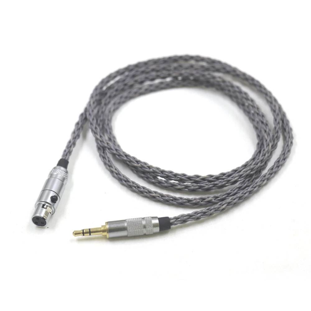 High Performance 8 Core Audio Headphone Upgraded cables 3.5mm stereo plug to Mini XLR for Q701, K240S ,K271 ,K702 ,K141 ,K171, K