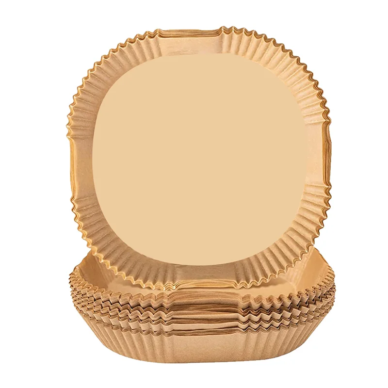 

B82B-вкладыши для фритюрниц, одноразовая бумага, 130 шт. антипригарные квадратные вкладыши из пергаментной бумаги, для выпечки, обжарки в микроволновой печи