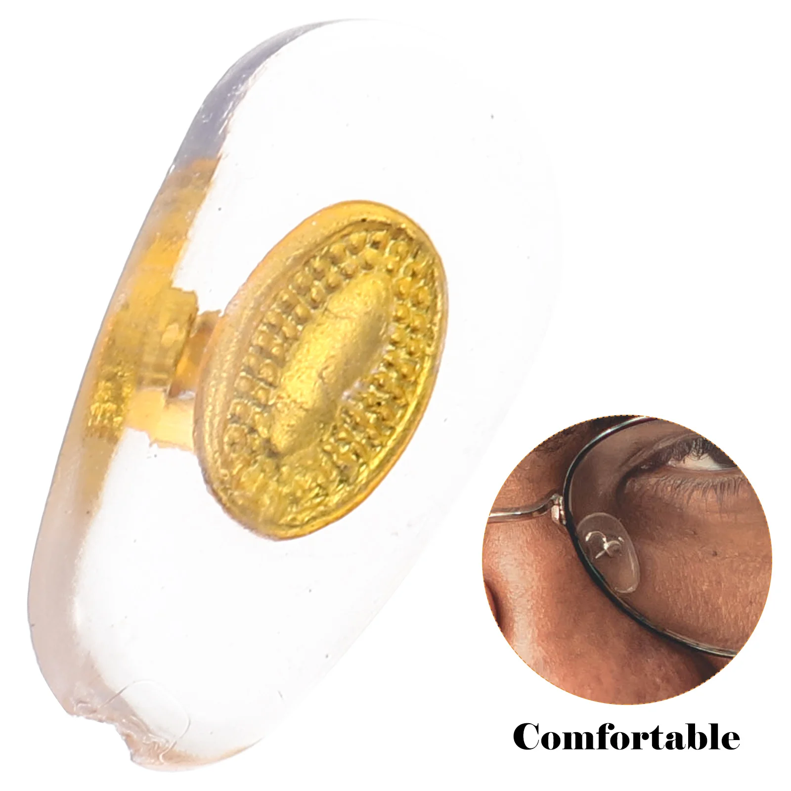 

Eye Glasses Nose Pads for Eyeglass Silicone Spectacles Transparent Replacement Eyeglasses