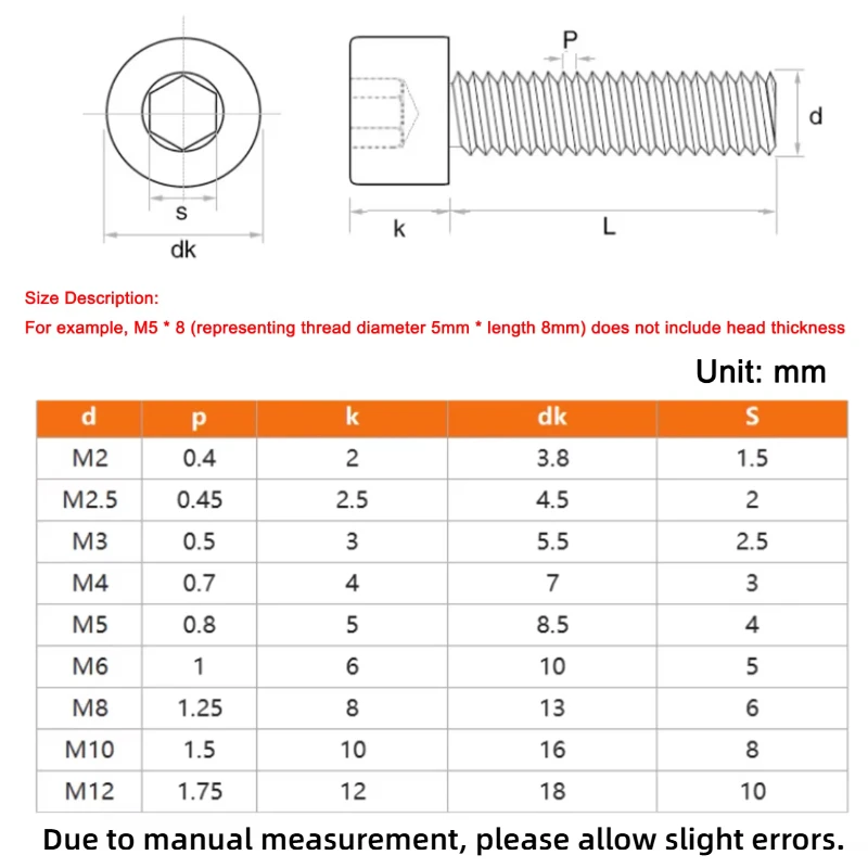 M2 M2.5 M3 M4 M5 M6 M8 M10 M12 T2 Pure Copper Cup Head / Cylindrical Head Hexagon Socket Bolt Screw High Conductivity