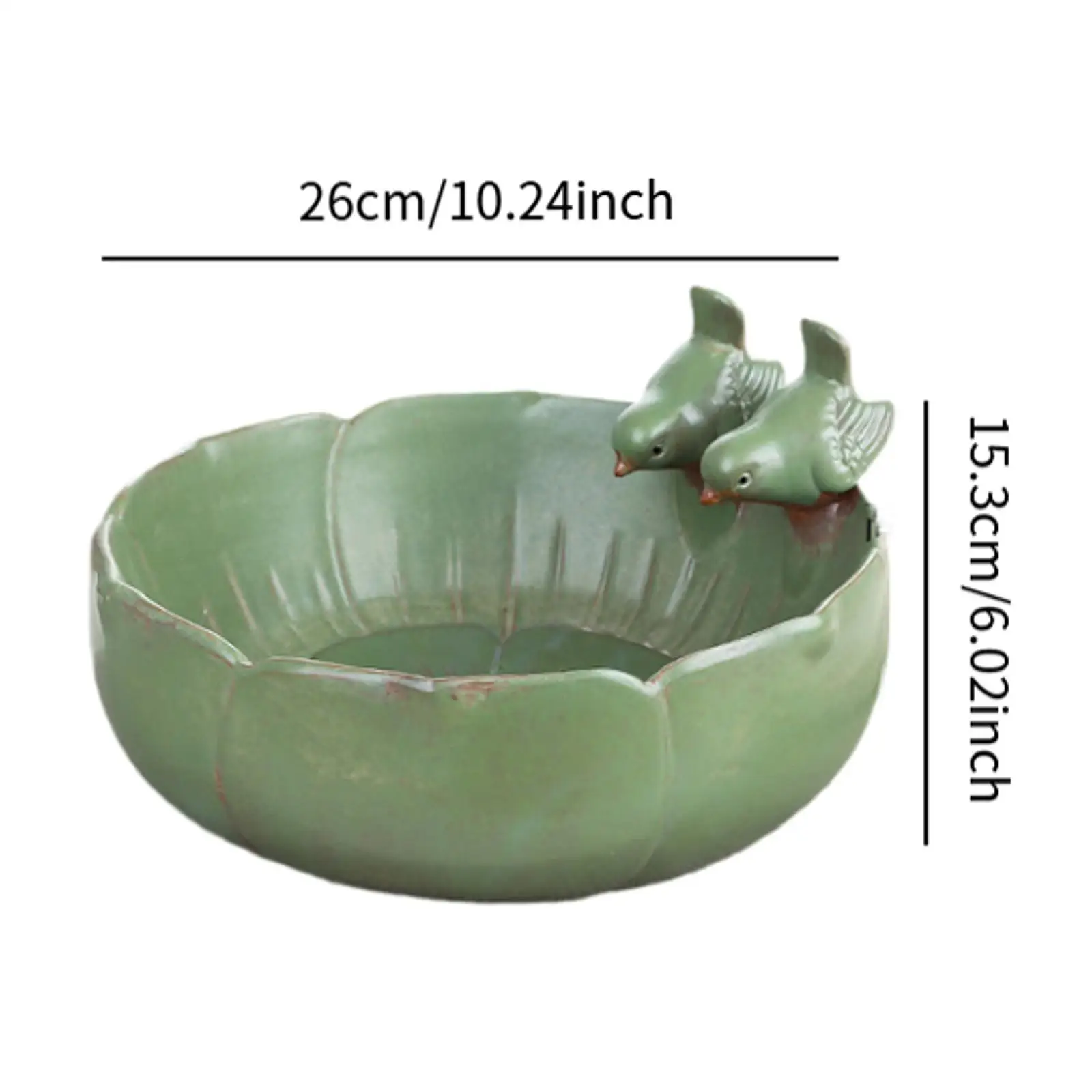 10 inch Large Planter Flower Container Shallow Bowl Succulent Pot Bonsai Pot Round Planter Bowl Decor Home Living Room Garden