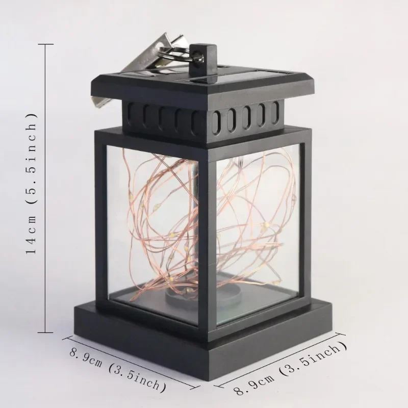 Op Zonne-Energie Aangedreven Paleis Lantaarn Tuinlamp Versieren Zonne-Energie Hangende Lantaarn Buiten Draagbare Solar Huis Binnenplaats String Licht