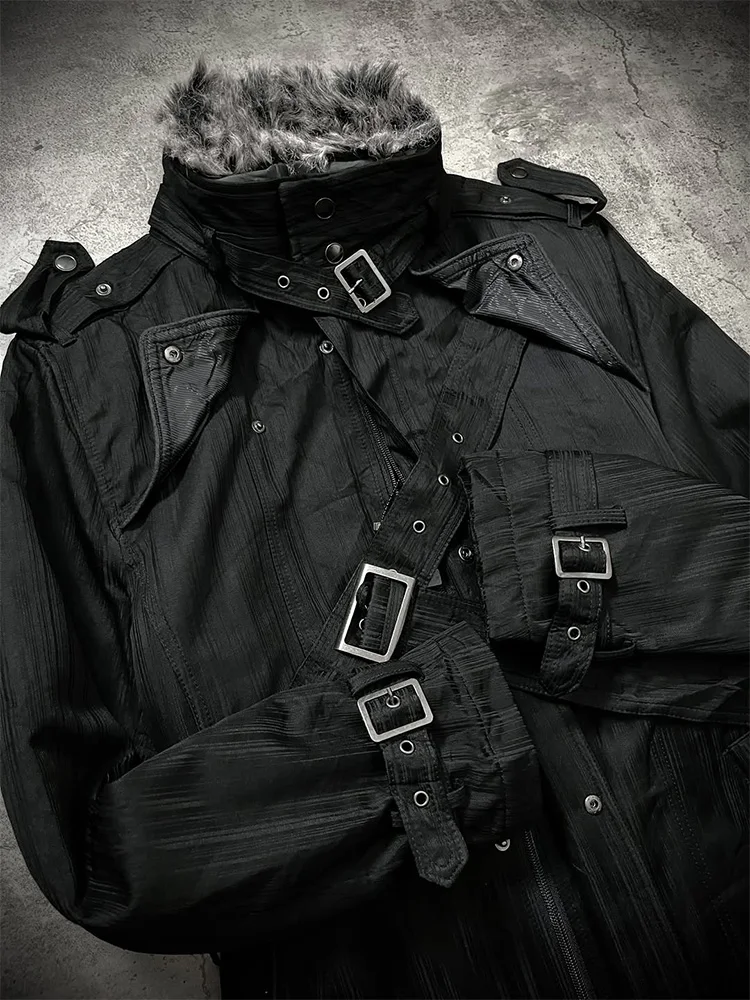 Floral End originele retro Amerikaanse Sle werkkleding Jaet dames herfst winter afslankende casual bla katoenen gevoerde jas