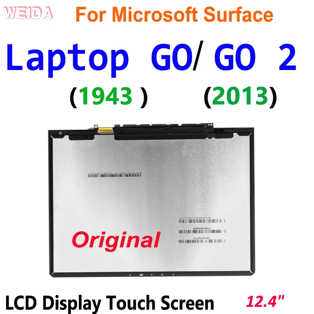 

12.4" Original LCD For Microsoft Surface Laptop GO 1943 Surface Laptop GO 2 2013 LCD Display Touch Screen Digitizer Assembly