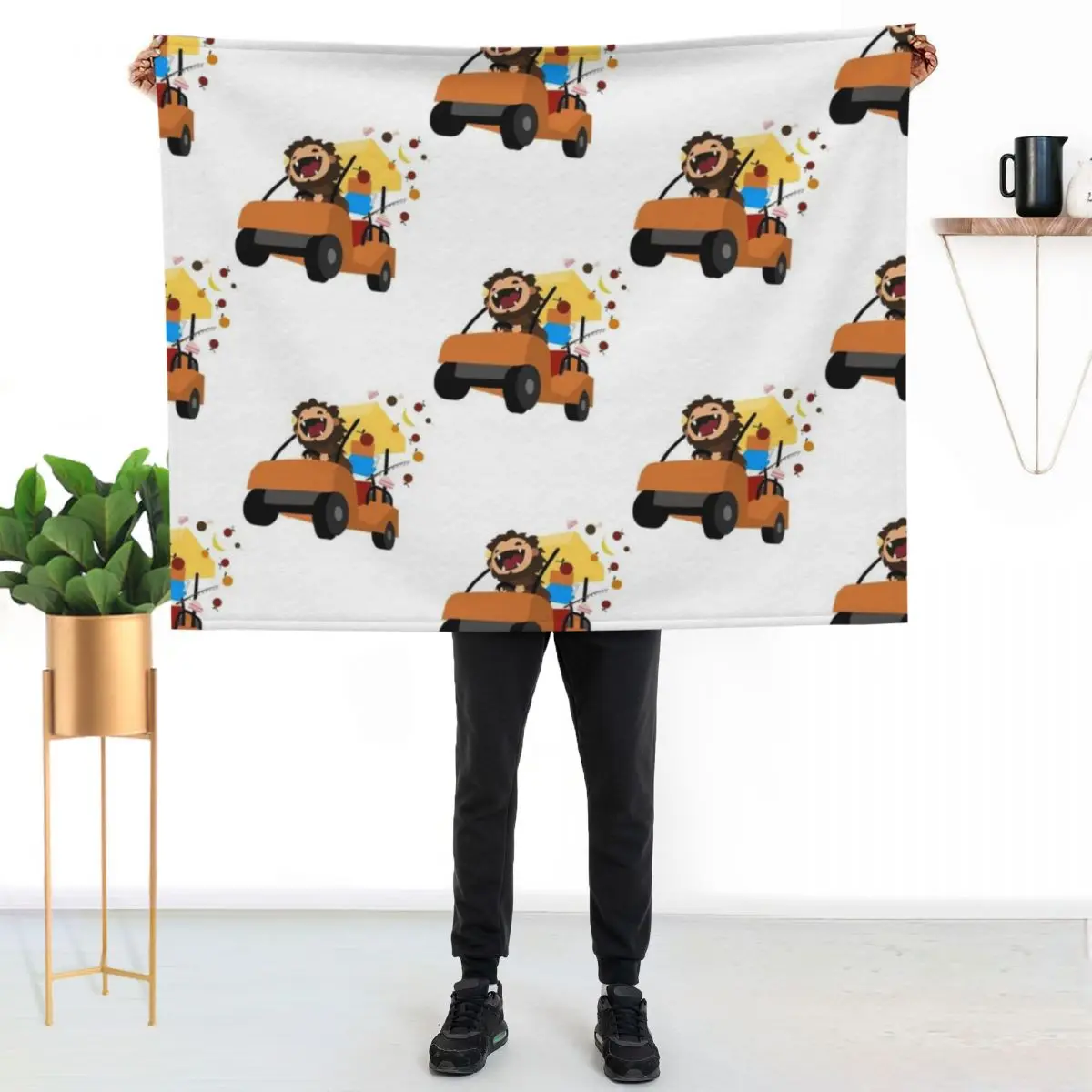 

bigfoot Sneaky Sasquatch golfer Throw Blanket All Weather Soft Throw Blanket for Sofa