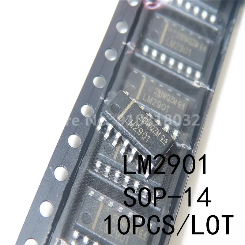 10PCS/LOT LM2901DR2G SMD SOP-14 LM2901 LM2901DG LM2901D Linear voltage comparator chip Original New In Stock