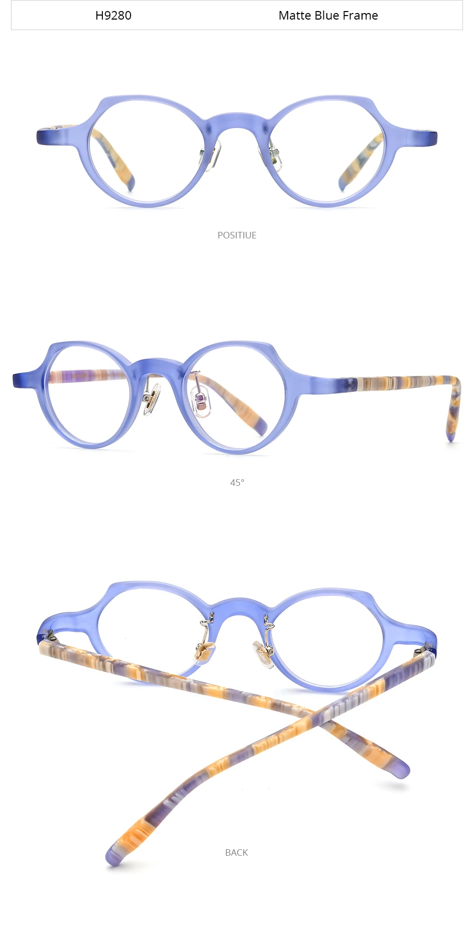HEPIDEM Acetat Brillengestell Männer Berühmte Marke Design Retro Cat Eye Frauen Nerd Brillen Brillen Kleine Vintage Brillen 9280 – Detail 8
