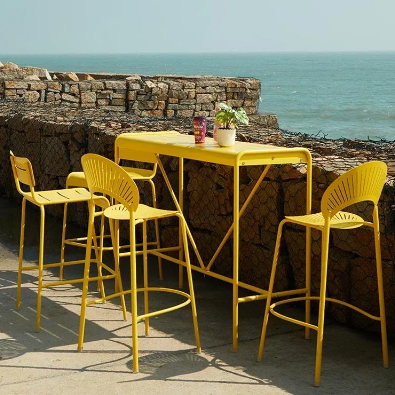 

Organizer Fashion Bar Chairs Outdoor Minimalist Lounge Waiting Bar Chairs Metal Modern Restaurant Banqueta Unique Furniture