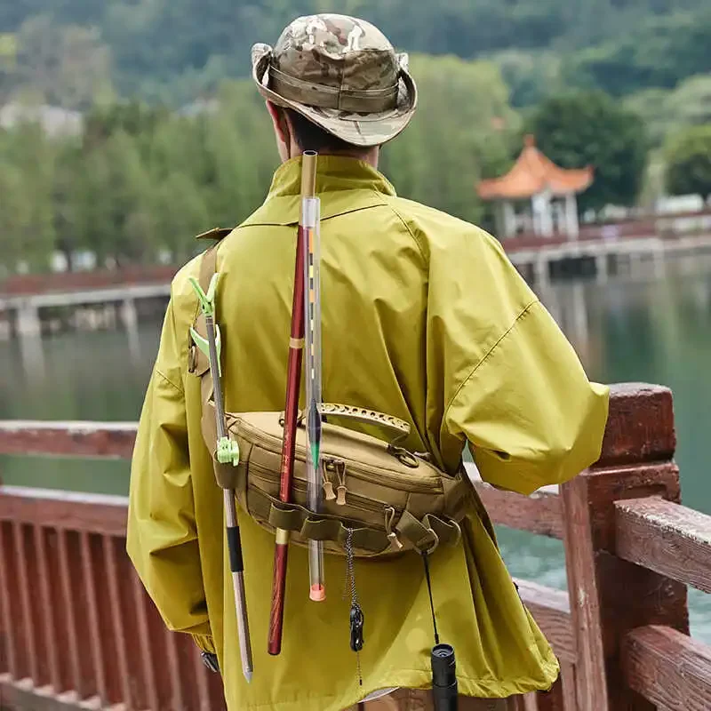 Fishing Lure Bag Waist Chest Backpack Tactical Molle Fanny Pack Waterproof Military Multifunctional Travel Hunting Bag For Men