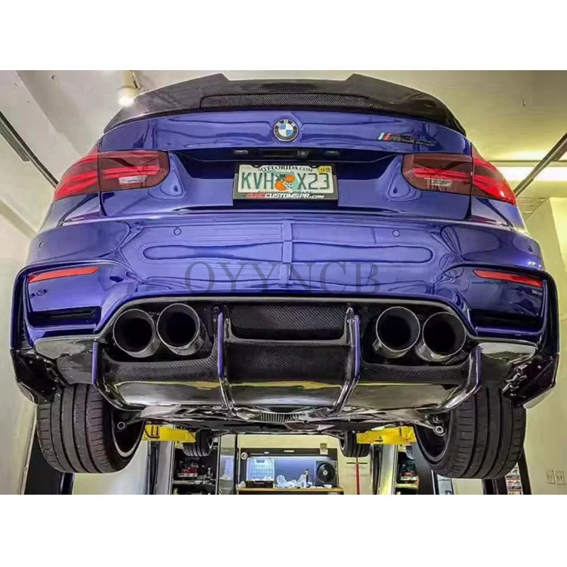 Carbon Fiber Rear Bumper Lip Diffuser Splitters Spoiler Chin Guard For BMW F80 M3 F82 F83 M4 2014-2018 PSM Style Body kits Parts
