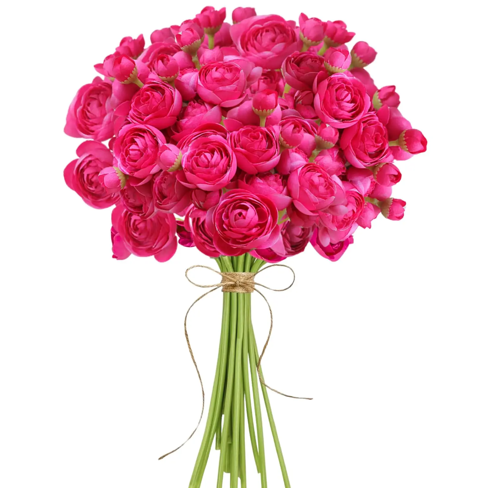 12pçs flores artificiais de ranúnculo, mini peônias falsas para buquês de casamento diy, chá de panela, decoração de mesa para casa