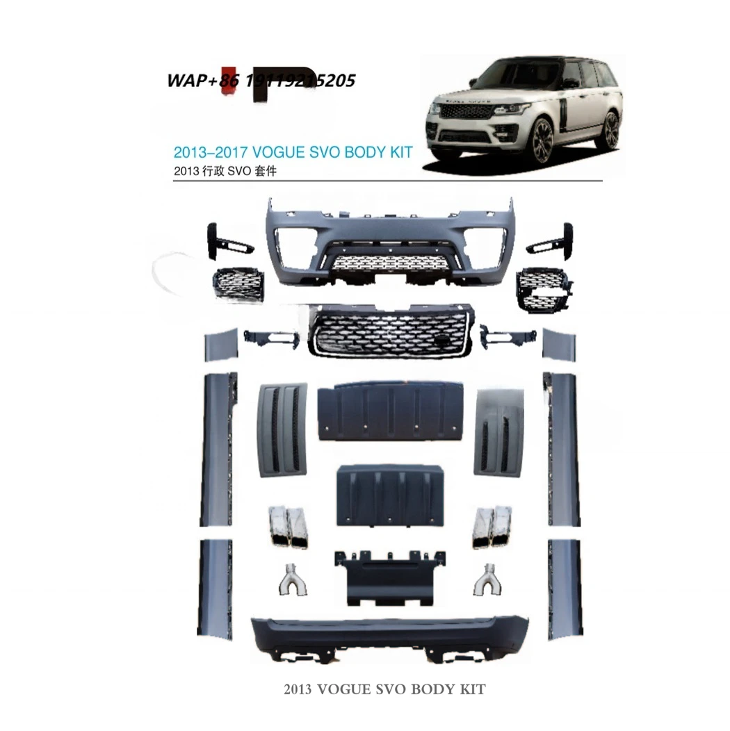 JD AUTO Body Kits for Range Rover vogue SVO 2013-2017 L405 Facelift Front Rear Bumper