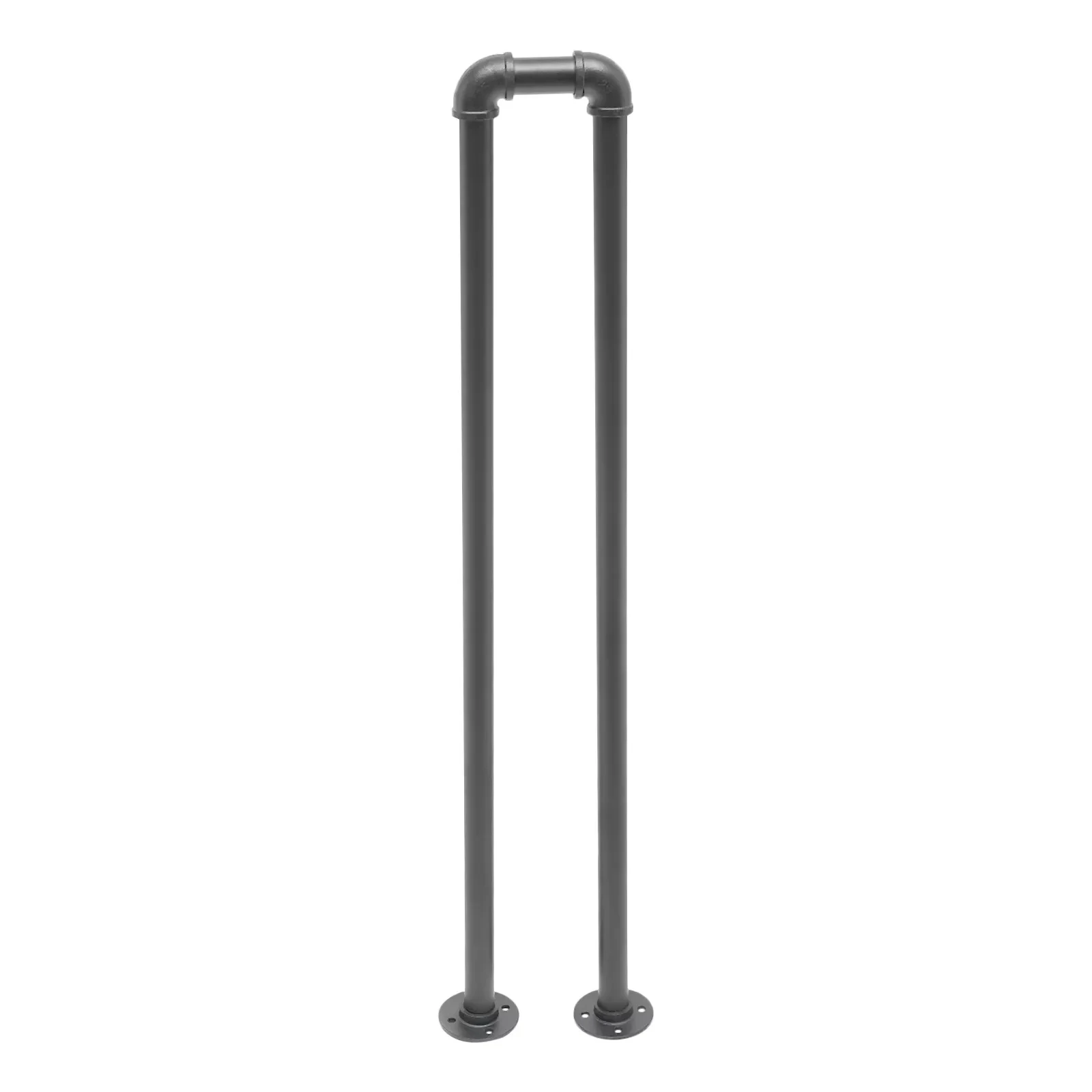 Retro 100cm U-Shaped Stair Handrail, Non-Slip Safety Black Railing for Indoor and Outdoor Spaces