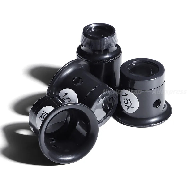 1/Set 5X 10X 15X 20X Watch Magnifier Tool Eye Loupe Loop Magnifier Magnifying Glass Jewelry Magnifying Tools for Watchmaker