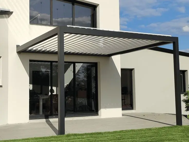 

Factory Aluminum Modern Gazebo Bioclimatic Retractable Pergolas Exterior Automatic Remote Control Arbour Outdoor Waterproof