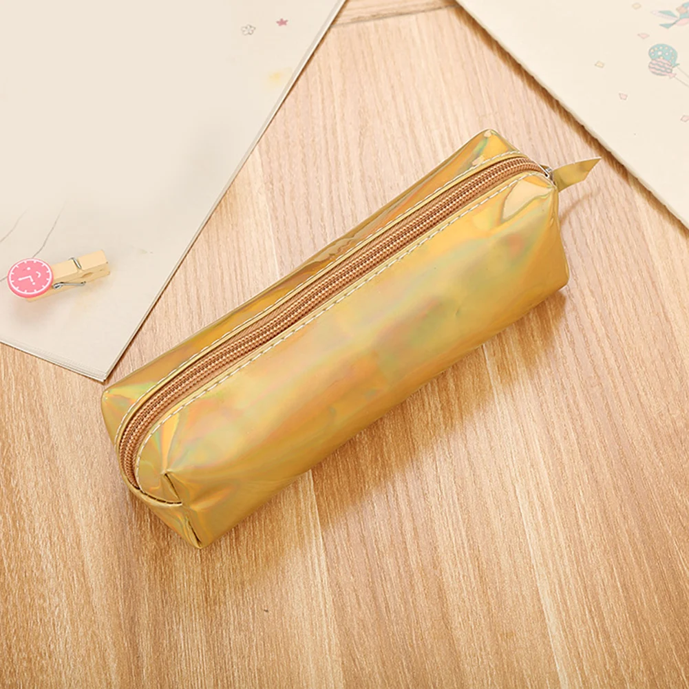 กระเป๋าใส่ดินสอเลเซอร์แบบพกพาที่เก็บเครื่องเขียนซิปอเนกประสงค์แข็งแรง POUCH koin จุได้เยอะสำหรับสำนักงาน/ไปโรงเรียน