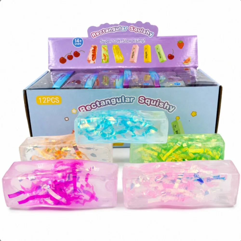1/12PCS Moldable Vaseline Butter Stick Squishy with Colorful Ribbon, Realistic Stress Relief Squeeze Fidget Toy