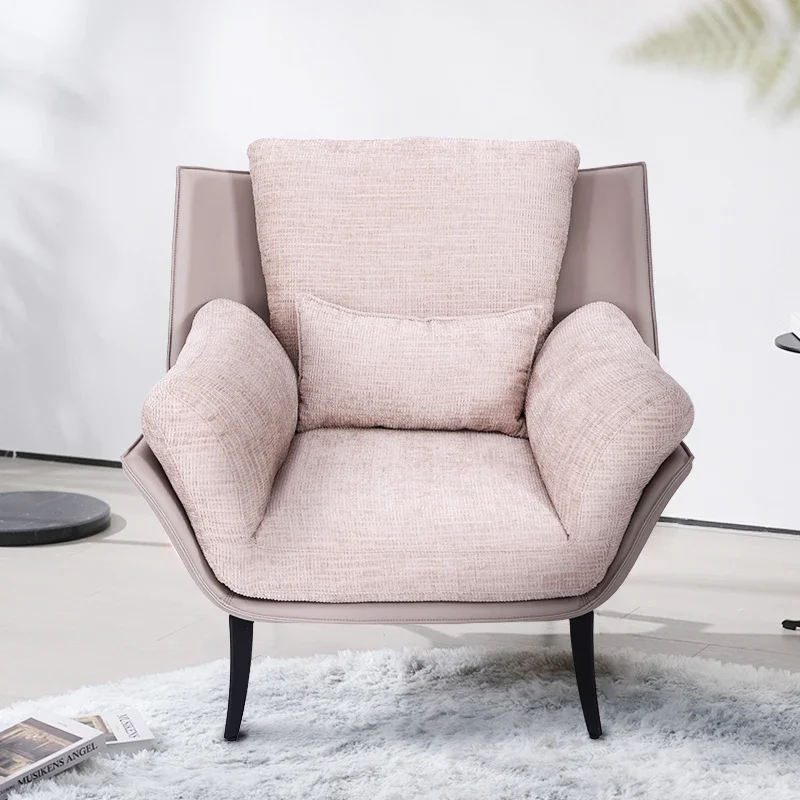 Pink Armchair Couch Modern Designer Nordic Style L Shaped Couch Ergonomic Luxury Sofa De Sala Moderno Living Room Furniture