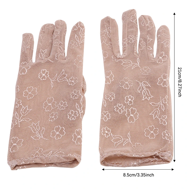 New Fashion Women Lace Party Sexy Gloves Full Finger Sunscreen Gloves Girl Mittens Gloves Wedding Dress Driving Accessory Gift