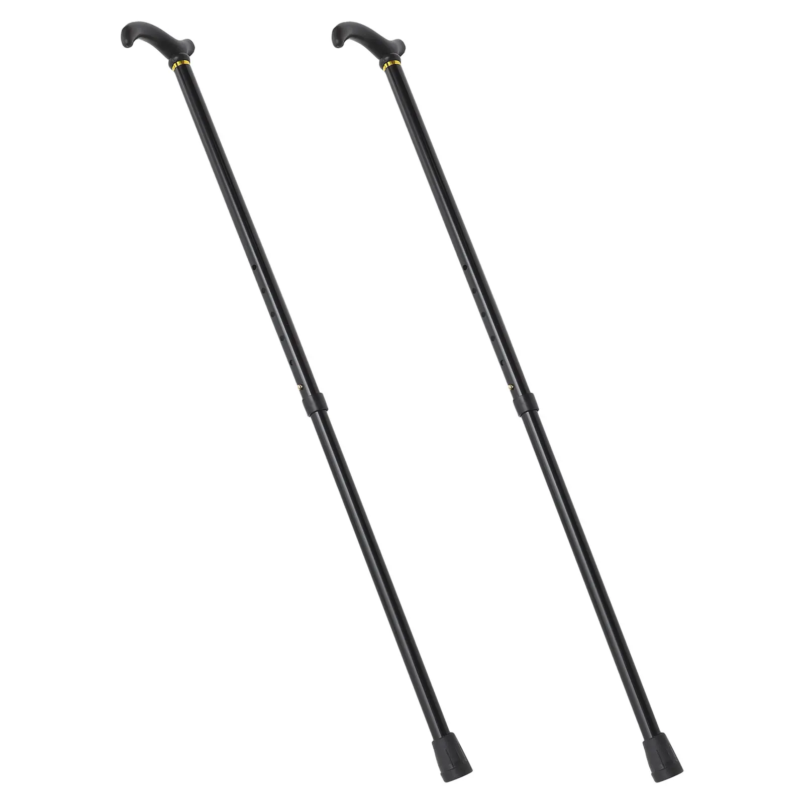 

2Pcs Aluminum Alloy Adjustable Height Walking Cane Retractable Lightweight Anti Slip Stability for Seniors Outdoor Walks