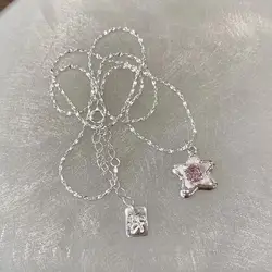 2023 NEW Bling 925 Silver Sterling Star Necklace For Women Clavicle Chain Woman Jewelry Birthday Gift Accessories