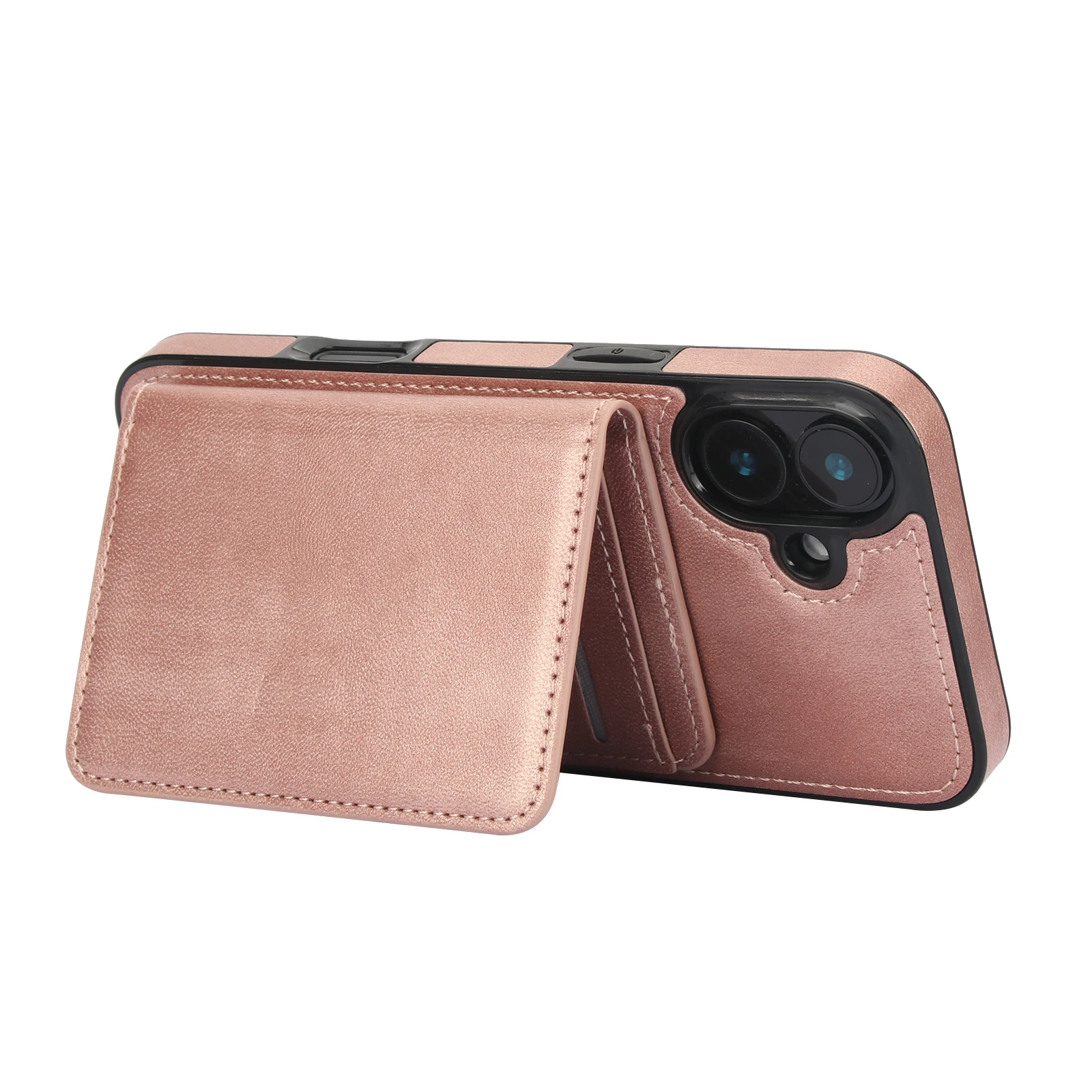 2 in 1 Detachable Magnetic Zipper Cards Solt Wireless Charging Case For iPhone 16 Pro Max 15 Plus 14 13 12 11 SE 2024 Bag Cover