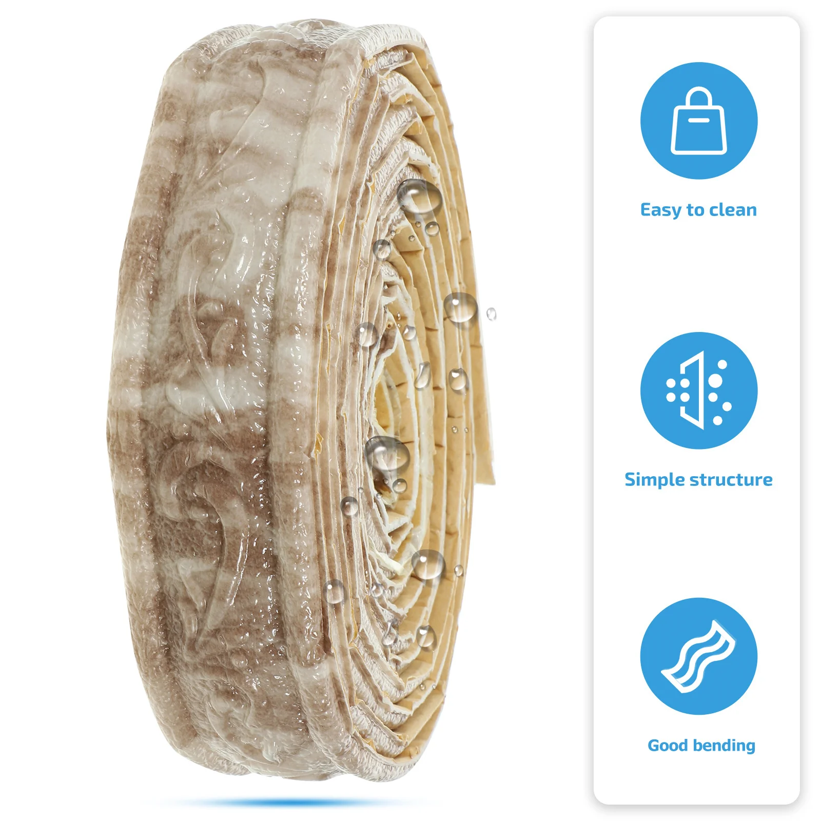 4.5 سنتيمتر قشر وعصا تقليم السد قطاع ذاتية اللصق جدار الزاوية صب مقاومة للصدأ سهلة التركيب صب الكسوة