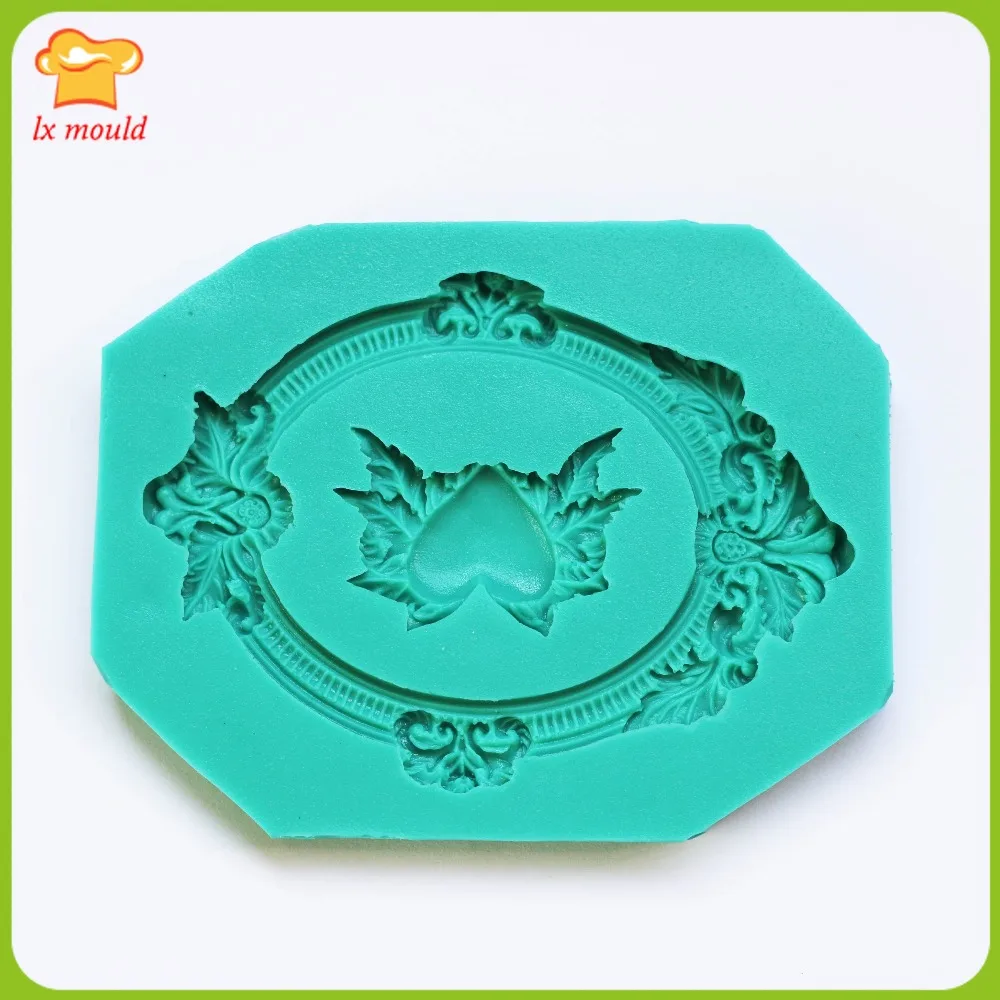 

Baroque Style Retro Photo Frame Silicone Mold Love - Heart Cake Decorating Fondant Icing Chocolate Resin Craft Mould