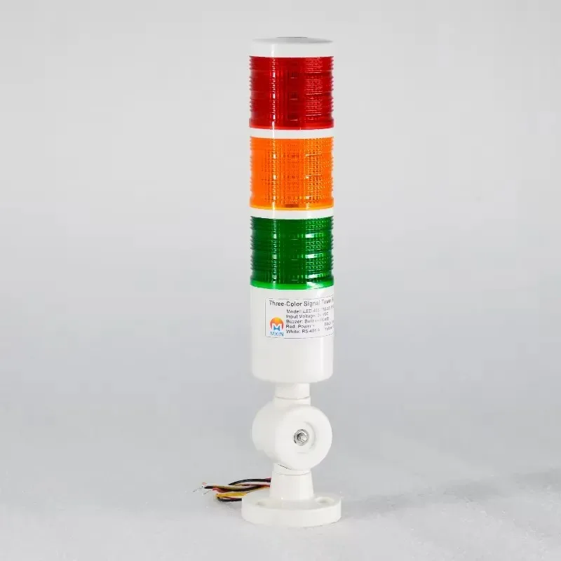 Industrial RS485 Modbus Signal Tower Light 3 Color LED Stack Light with Buzzer