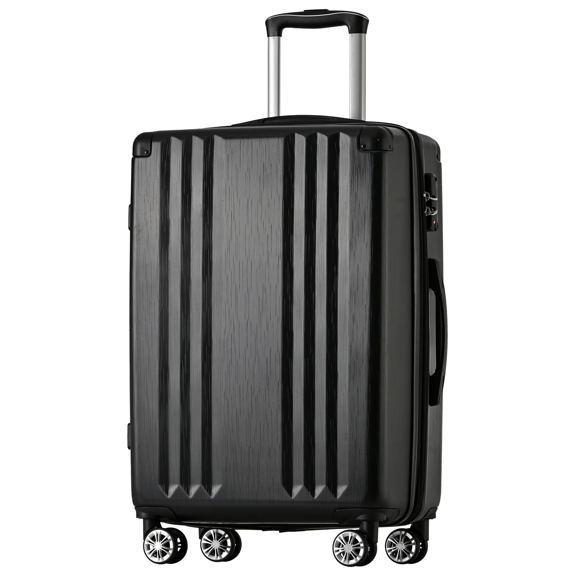 Hard-shell Suitcase suitcase hand luggage 4 Rolls ABS Material TSA Custom Lock 66.5*45.5*28 Black