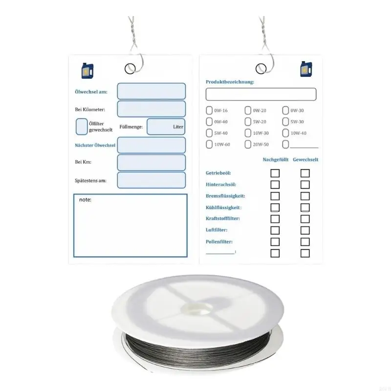 Two Sided Oil Service Indicators Pack Of 50 Includes 25m Steel Wire For Car Truck Motorcycle Maintenance R6FB