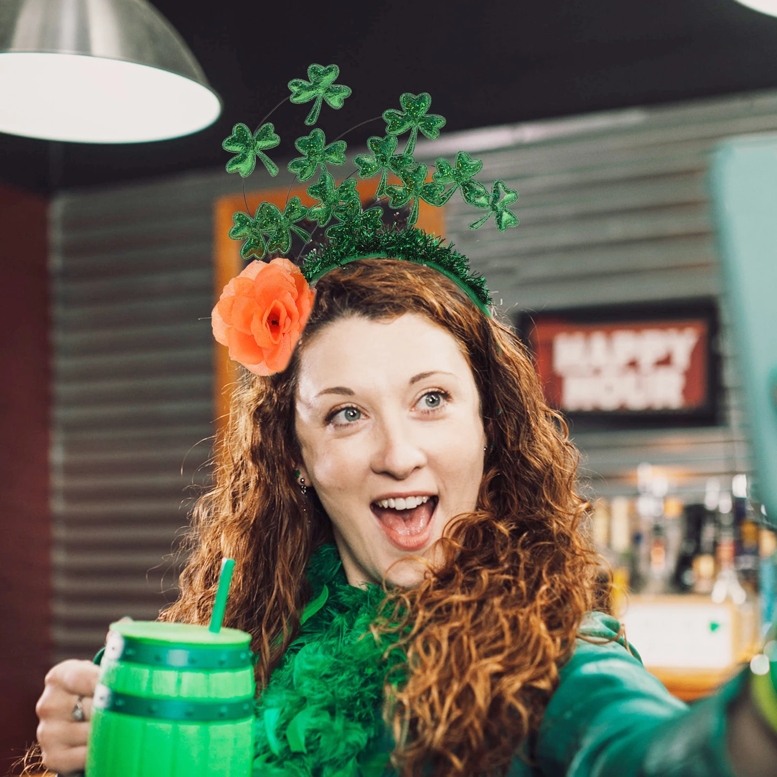 

12 Shamrock s Hairb Headb Rose for St Patrick Day Durable Comfortable Hairstyling Tool