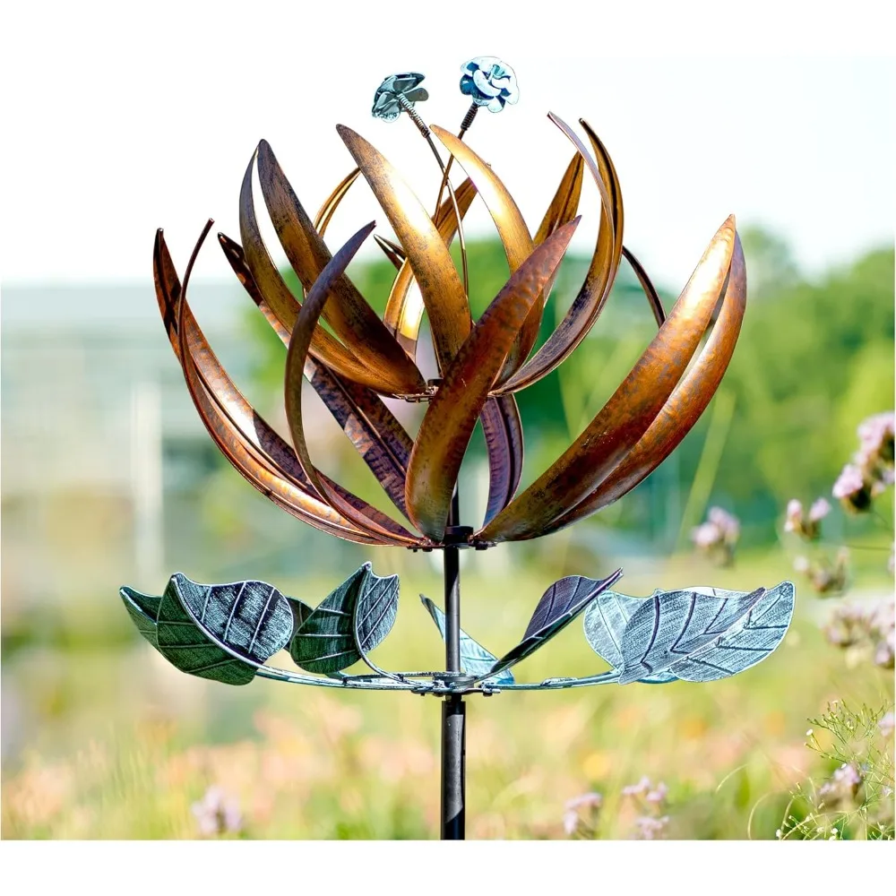 

Wind Spinner for Yard and Garden - Large Metal Kinetic Wind Sculptures for Outdoor Decorations (24 X 84 Inches)