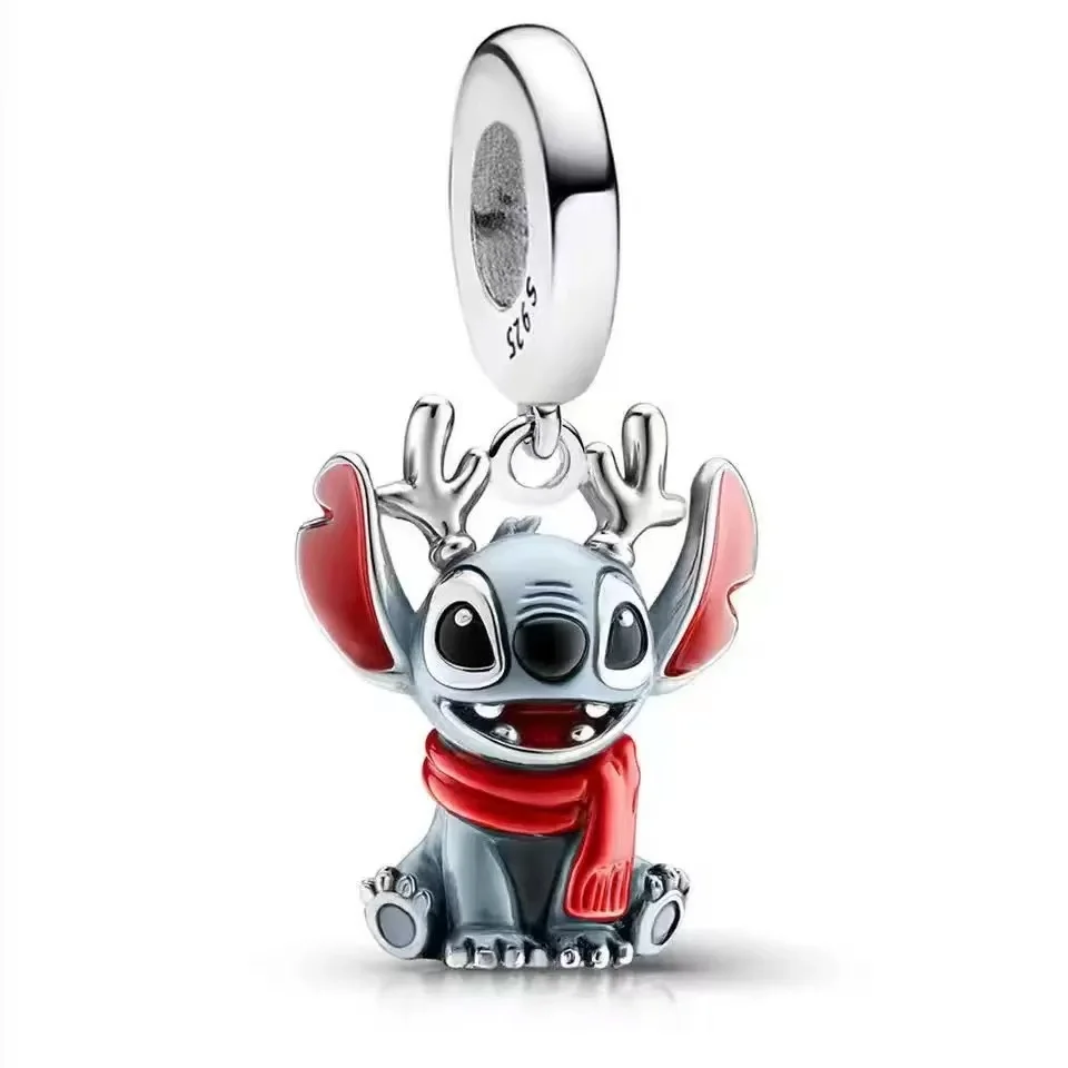 Potdemiel Disney 925 Silber Toy Story Stitch Anhänger Perlen Passend für Halskette Armband DIY Geburtstag Damen Edle Party Überraschungsgeschenke