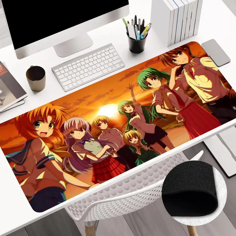 H-Higurashi when they c-crys MINISO Mouse Pad Anime Game Mouse Pad Computer Desk Pad Office Carpet Laptop Mouse Pad