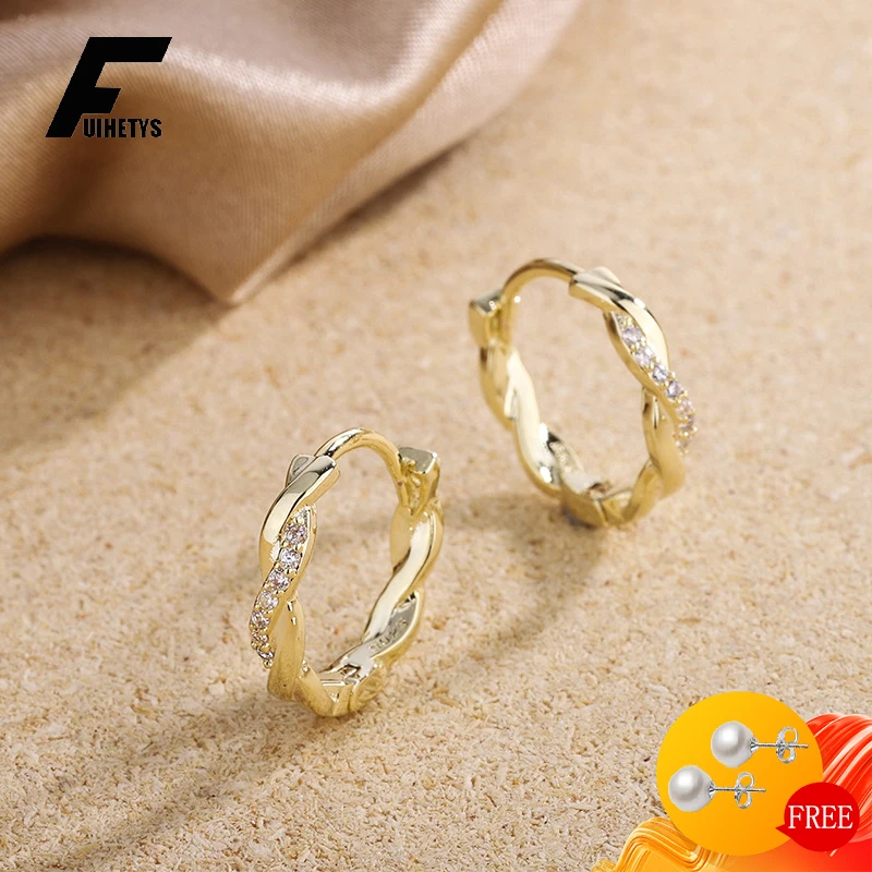 

FUIHETYS Women Earrings 925 Silver Jewelry with Zircon Gemstone Drop Earring Accessories for Women Wedding Bridal Party Gifts