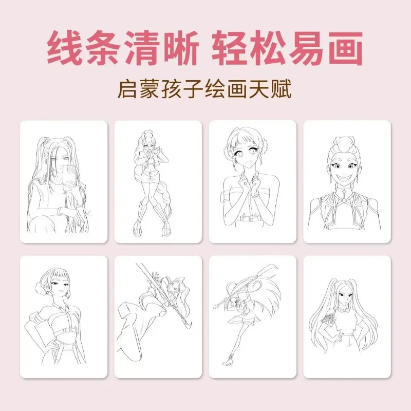 40-seitiges KPO Witch Hunt Rumi Mira Zoey Anime-Charakter für Kinder und Erwachsene, Zeichnen, Übungsbuch, Zeichnen, Malbuch –