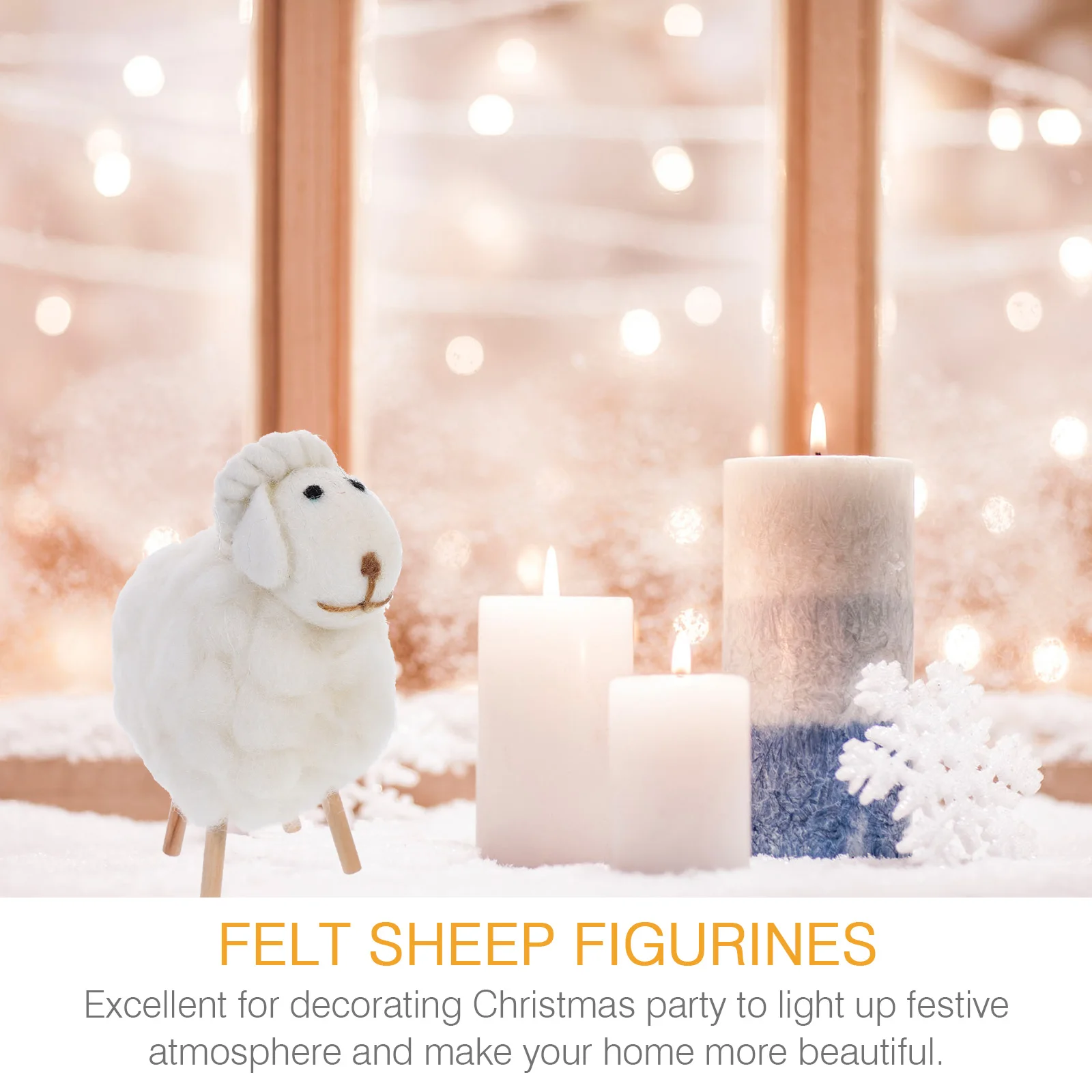 

Creative Wool Felt Sheep Christmas Decoration Desktop Small Ornaments Unique Holiday Home Decor Felt Sheep Figurines