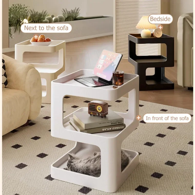 

White Living Room Coffee Table Modern Designer Plastic Side Display Mesas Center Mesa De Centro Sala Centerpiece Home Furniture