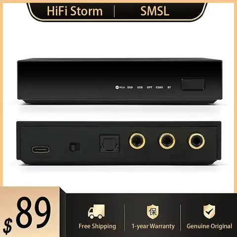 SMSL PS200 MINI High Resolution Audio Bluetooth Decoder USB MQA DAC XU316 Decktop DAC Hifi Fever DAC Audio Decoding ES9039Q2M