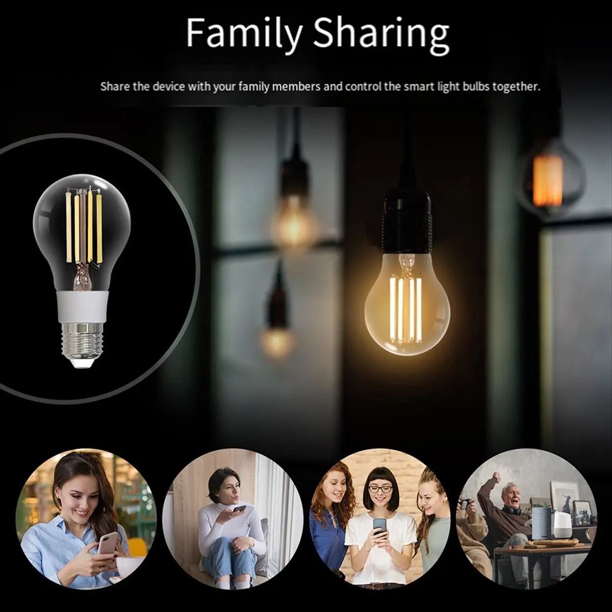 

【Some】Tuya Zigbee Smart Filament Bulb 7 Вт Светодиодная лампа E27 Освещение с регулируемой яркостью 806Lm CCT Умный внутренний декоративный светильник с регулируемой яркостью